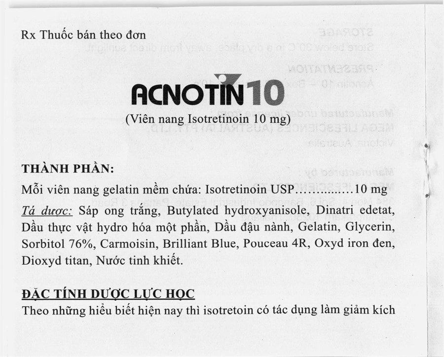 Acnotin 10 điều trị mụn trứng cá nặng (3 vỉ x 10 viên) - 13